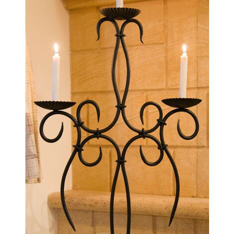 DanDiBo Supporto-Candele Artus in Ferro battuto 21216 Candelabro Porta  candeliere Metallo