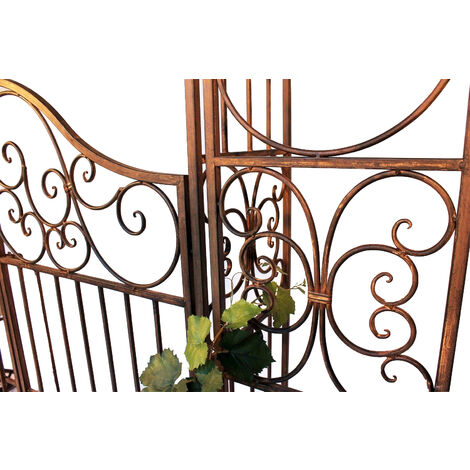 DanDiBo Arco di rose zincato massiccio con porta 140 cm Arco da giardino  96517 Resistente alle