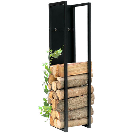 Brucialegna In Ferro Per Camino - Portalegna Da Interno/Esterno, 87x25x32 Cm