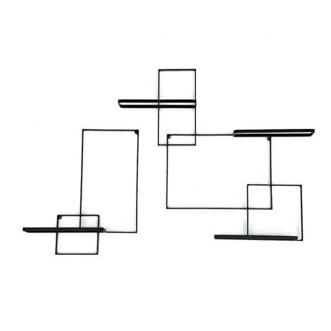 DanDiBo Scaffale Vini a Parete “Black Line” Supporto Bottiglie in Metallo  90 cm Scaffale a Parete