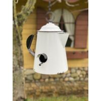 DanDiBo Casetta Per Uccelli In Metallo Ruggine Shabby Chic Con Catena - Resistente Alle Intemperie - 3