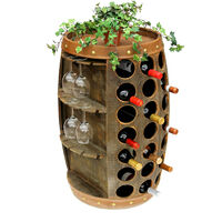 DanDiBo Scaffale Vini “Malaga” 90 cm 12065 Porta Bottiglie Metallo Legno Scaffale  Porta Bottiglie