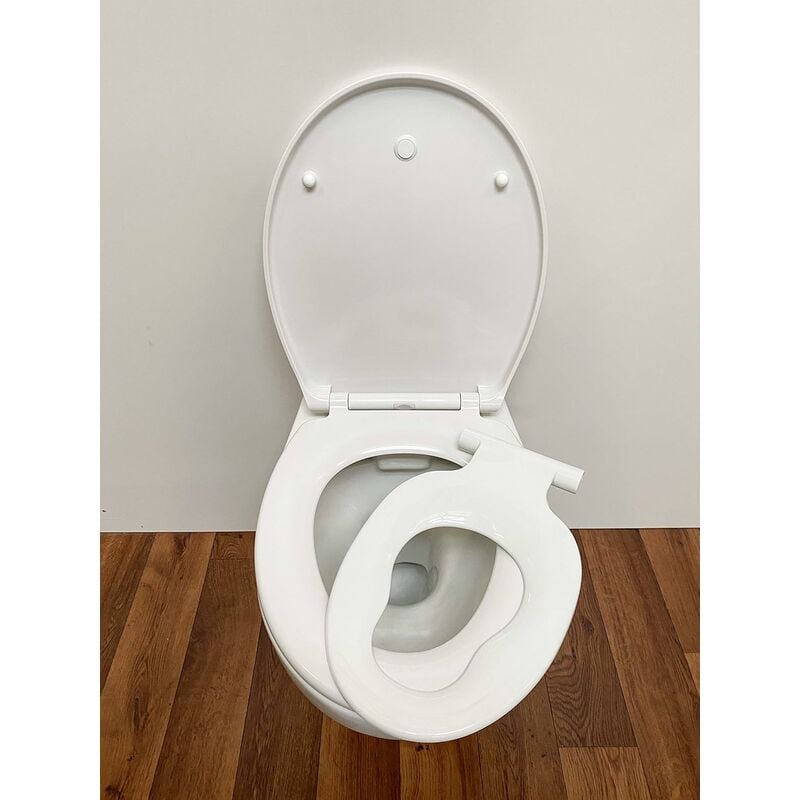 WC Sitz Kinder Toilettendeckel Toilettensitz Klobrille Absenkautomatik Duroplast 