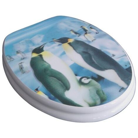 ADOB WC- Sitz Toilettendeckel Toilettensitz Klodeckel 3 D Pinguin mit Absenkautomatik