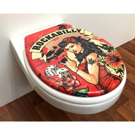 ADOB WC- Sitz Toilettendeckel Toilettensitz Cortina Rockabilly