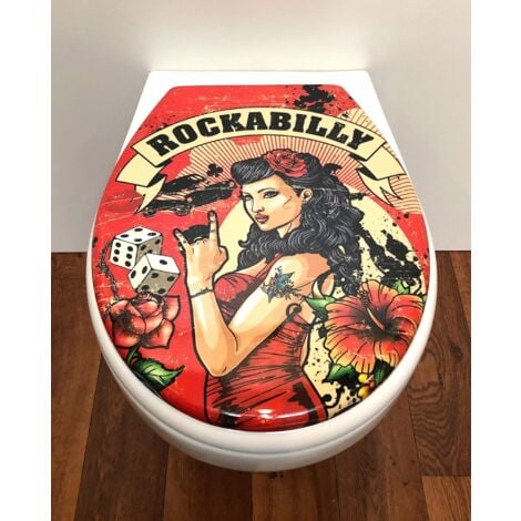 ADOB WC- Sitz Toilettendeckel Toilettensitz Cortina Rockabilly