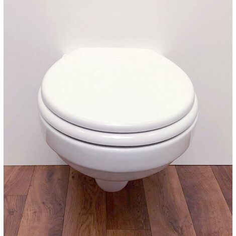 VBCbad® Hänge WC Keramik Spülrandlos WC-Deckel Absenkautomatik SLIM CREA Q 