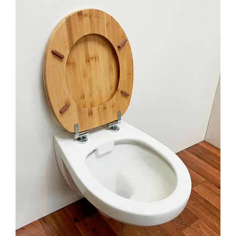 ADOB WC Sitz Bambus Natur dunkel carbonized mit Absenkautomatik