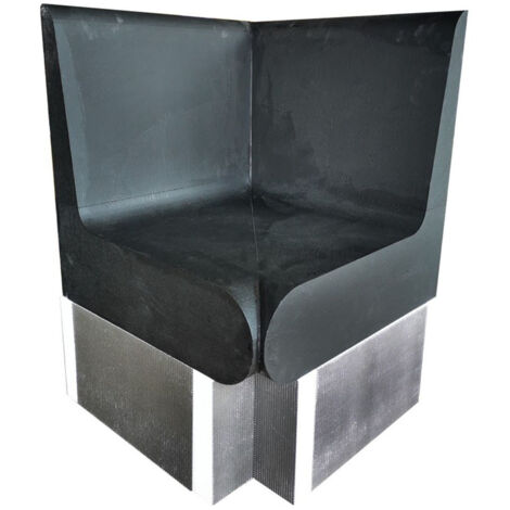 Panca angolare arrotondata 600 x 586 x 870 mm con schienale in XPS pronta per piastrellare per bagno hammam e valstorm