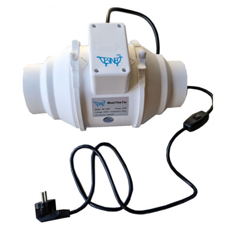 Estrattore d'aria 200m3/h 100mm 30W doppia velocità precablato desineo