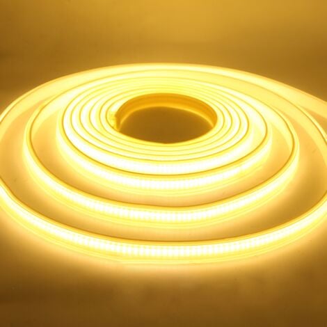 Striscia Led Cob 220V Alta Luminosit&agrave; 288 Luci Al Metro Ip65 Impermeabile Luce Effetto Neon