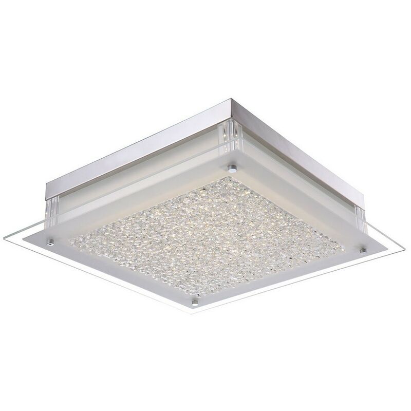 Italux Vetti - Classic LED Flush Ceiling Light Chrome, Cool White 4000K ...