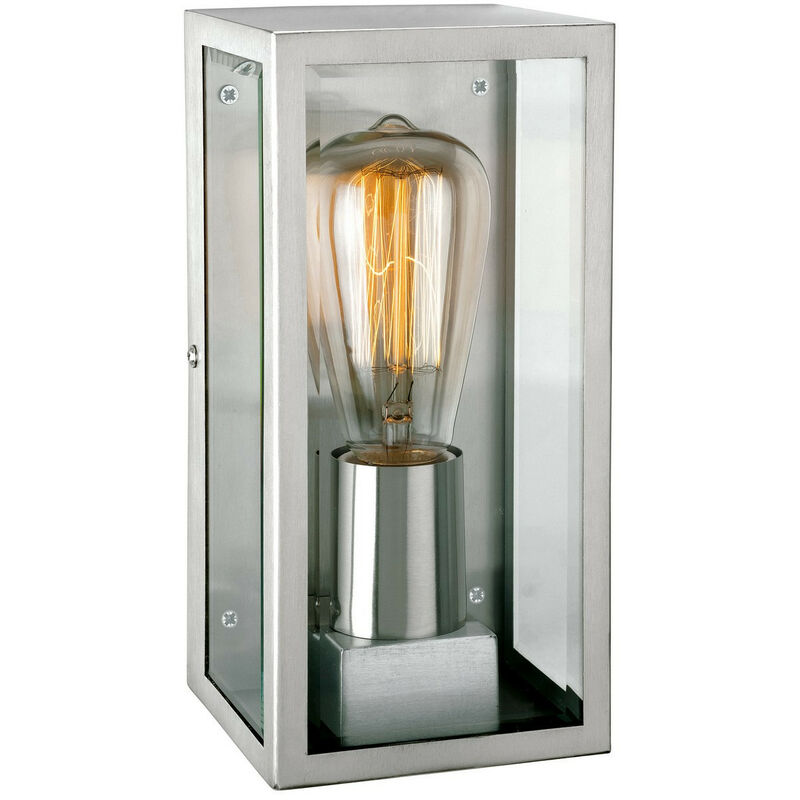 Firstlight Dallas - 1 Light Outdoor Wall Light Stainless Steel IP44, E27