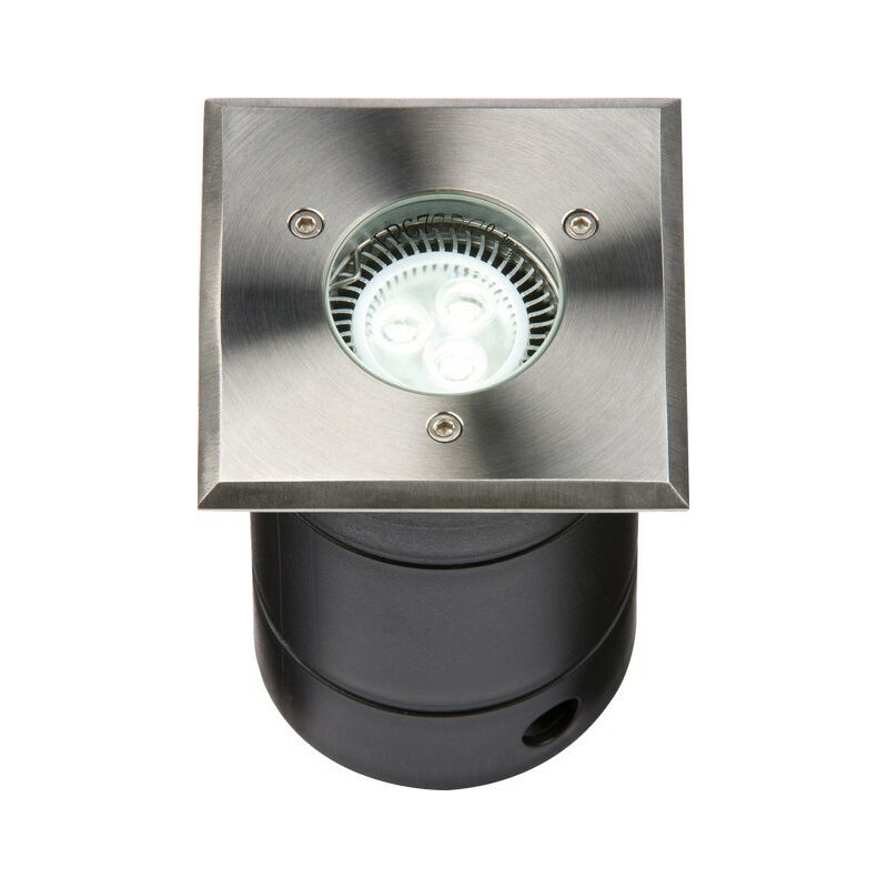 Knightsbridge Square Stainless Steel Walkover Driveover Light 230v Ip67 3349