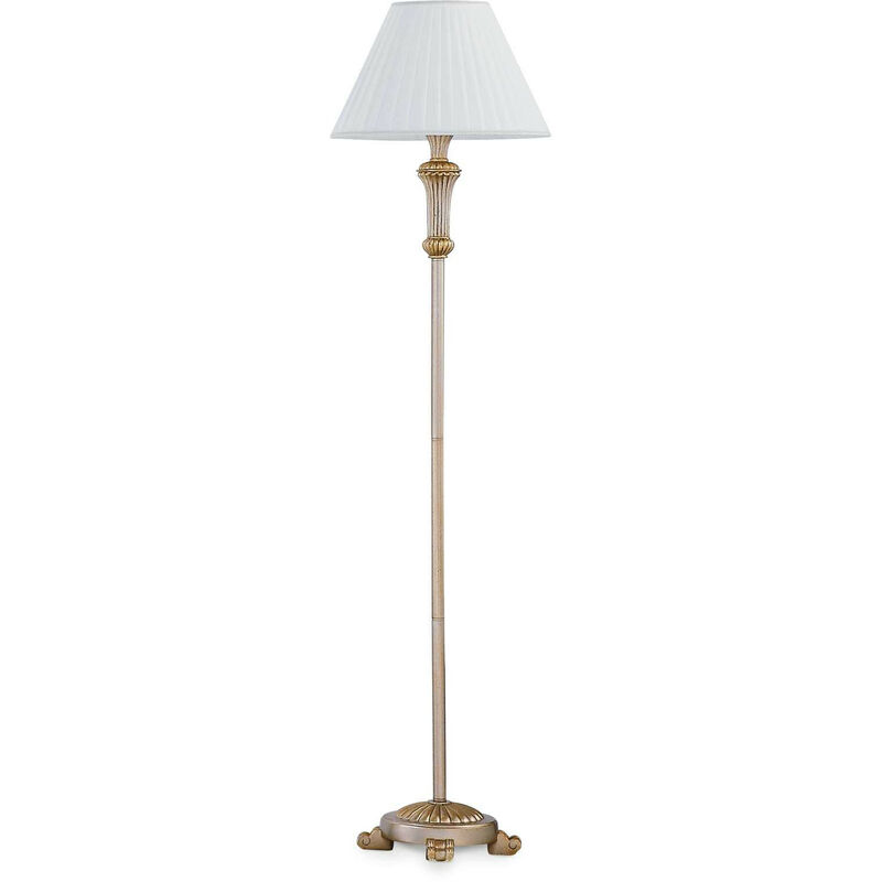 Ideal Lux Dora - 1 Light Floor Lamp Antique Brass, E27