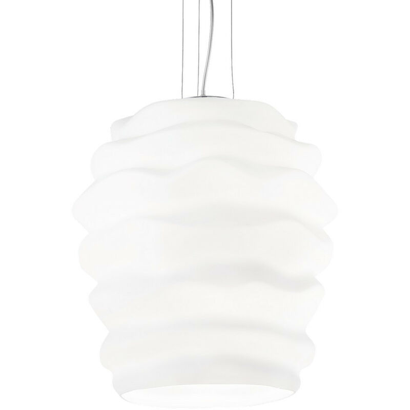 Ideal Lux Karma - 1 Light Ceiling Pendant White, E27
