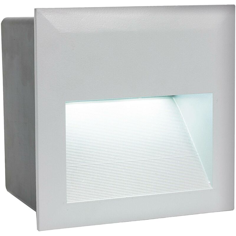 Eglo ZimbaLED LED Outdoor Recessed Wall Light Silver IP44