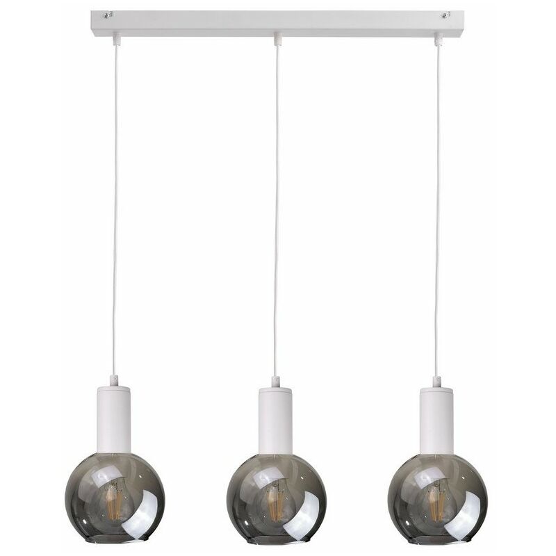 Keter Supra Bar Pendant Ceiling Light White, 60cm, 3x E27