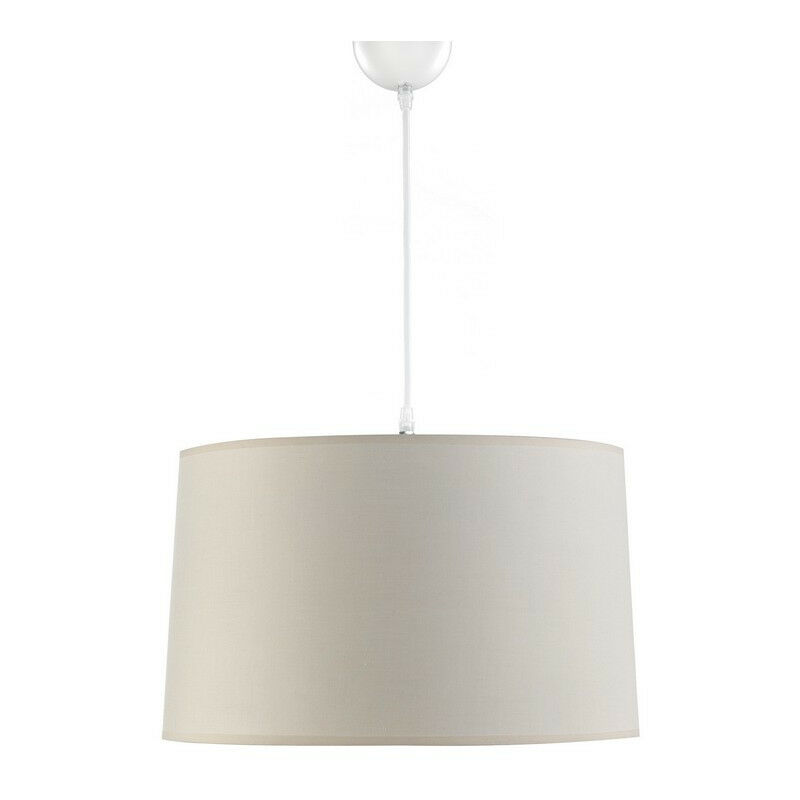 Onli Losanna White Cylindrical Pendant Ceiling Light, Fabric Shade