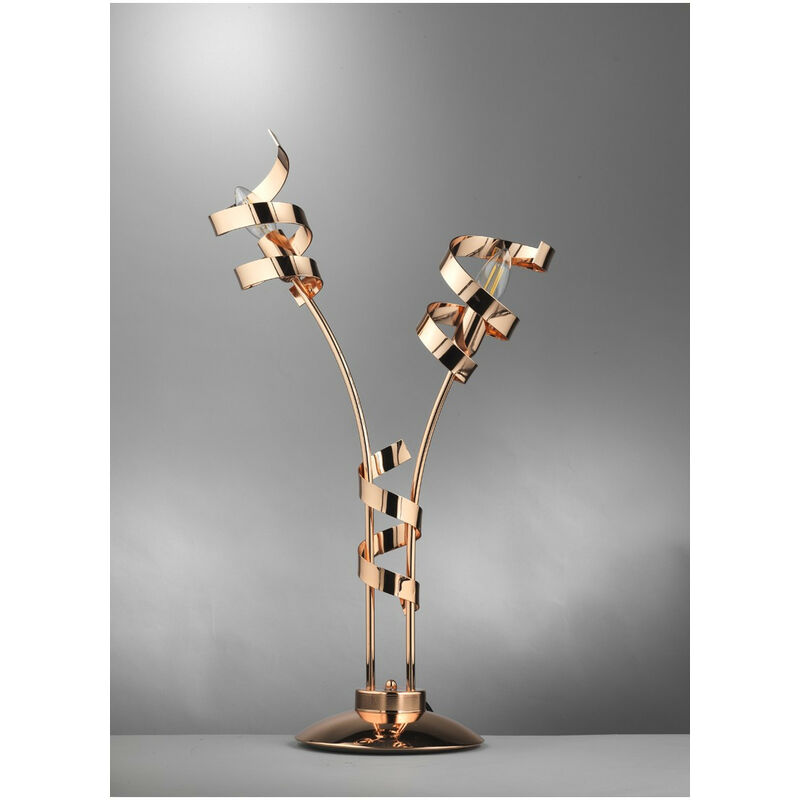 Onli Zoe Ribbon 2 Light Table Lamp, Copper