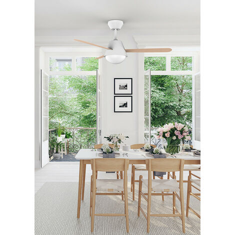 Forlight Buran LED Ceiling Fan White, Sandblasted, With E27 Lamp
