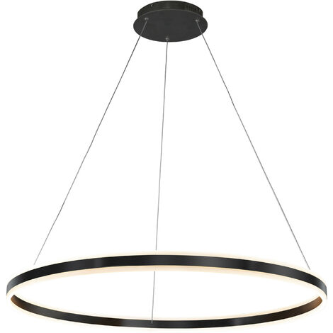 Schuller Helia Integrated LED Pendant Ceiling Light Matt Black 3000K