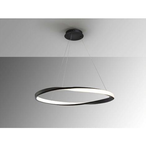 Schuller Altair Integrated LED Pendant Ceiling Light Matt Black 4000K