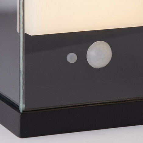 Searchlight Solar LED Wall Light with PIR Motion Sensor Black