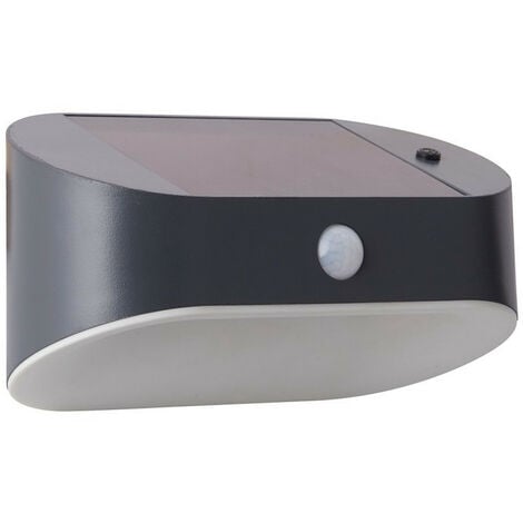 Searchlight Solar LED Wall Light with PIR with PIR Motion Sensor Grey