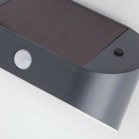 Searchlight Solar LED Wall Light with PIR with PIR Motion Sensor Grey