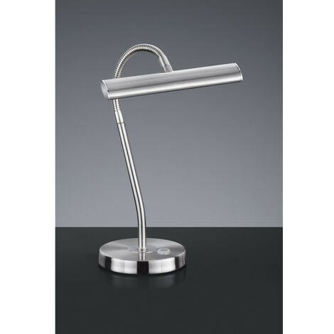 Trio Curtis Modern Bankers Table Lamp Nickel Matt 3000K