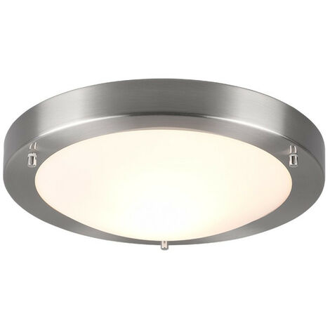 Trio Condus Modern Bathroom Ceiling Light Nickel Matt IP44