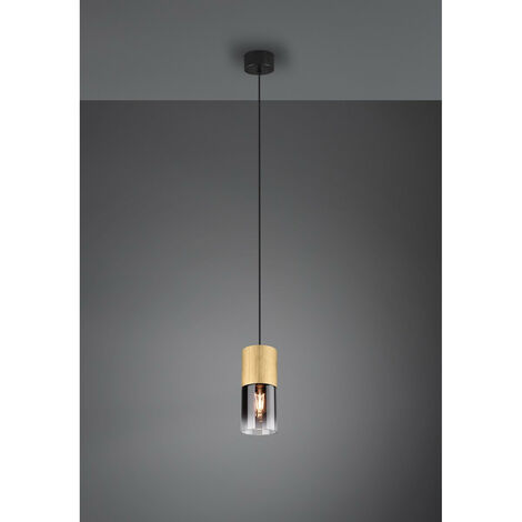 Trio Robin Modern Slim Pendant Ceiling Light Brass Matt