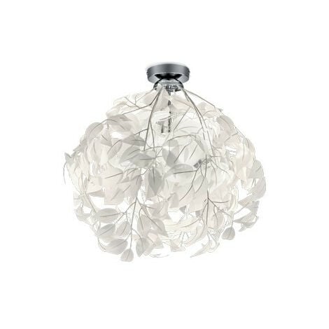 Trio Leavy Modern Semi Flush Ceiling Light Chrome