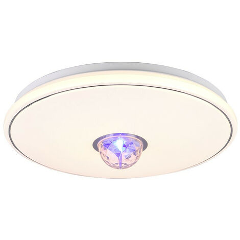 Trio Rave Modern Flush Ceiling Light White 3000K Remote control