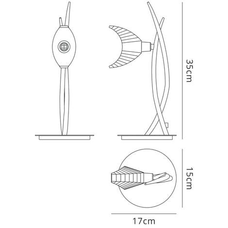 Inspired Mantra - Eclipse - Tall Table Lamp 1 Light G9, Black Chrome