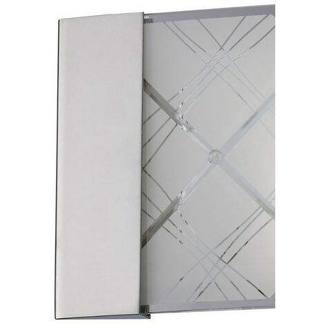 Inspired Diyas - Aries - Flush Wall Lamp 2 Light Polished Chrome, Glass