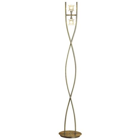 Inspired Mantra - Rosa - Floor Lamp 2 Light G9, Antique Brass