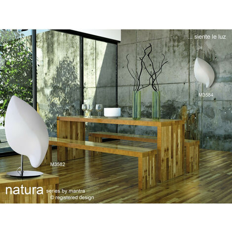 Inspired Mantra Natura Flush Ceiling/Wall Indoor Large 2 Light E27, Polished Chrome/Opal White