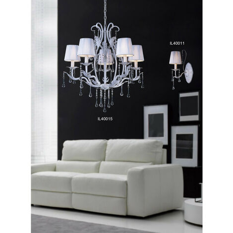Inspired Clearance - Flur Wall Lamp 2 Light E14 White French Gold