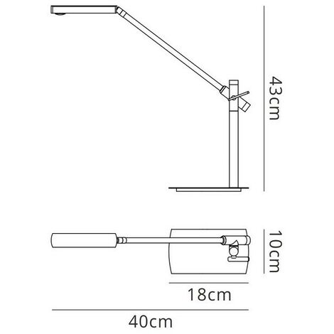 Inspired Mantra - Phuket - Table Lamp 1 Light 7W LED 3000K, 600lm, Copper, Anthracite