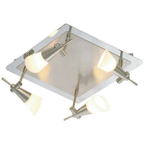 Inspired Clearance - Diama Flush Plate G9 4 Light G9 Nickel/Polished Chrome