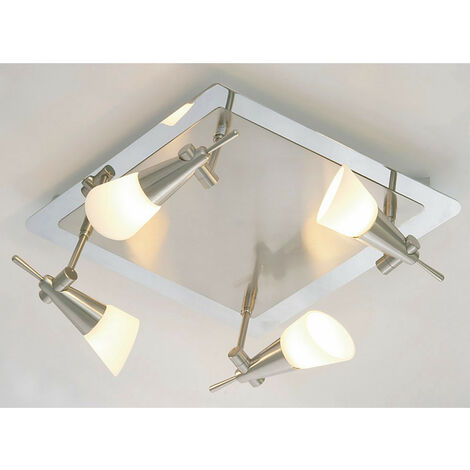 Inspired Clearance - Diama Flush Plate G9 4 Light G9 Nickel/Polished Chrome