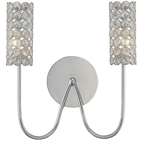 Inspired Clearance - Martina Wall Lamp 2 Light G4 Polished Chrome/Crystal, NOT LED/CFL Compatible