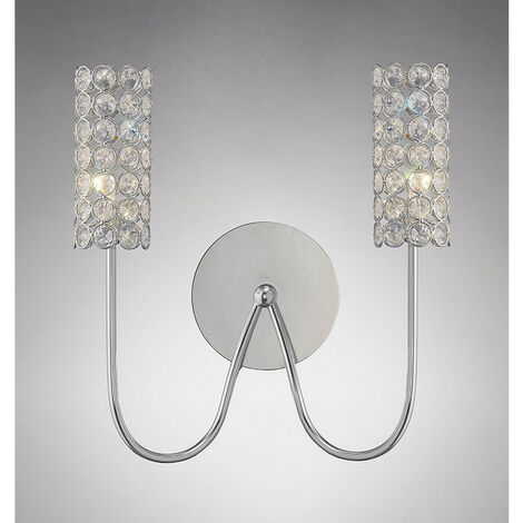 Inspired Clearance - Martina Wall Lamp 2 Light G4 Polished Chrome/Crystal, NOT LED/CFL Compatible