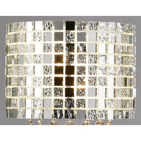 Inspired Diyas - Camden - Wall Lamp 2 Light G9 Polished Chrome, Mosaic Glass, Crystal