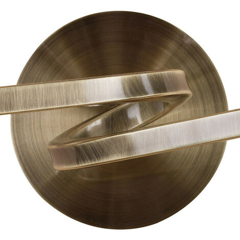 Inspired Mantra Alaska Wall Lamp Switched 2 Light L1/SGU10, Antique Brass, CFL Lamps INCLUDED