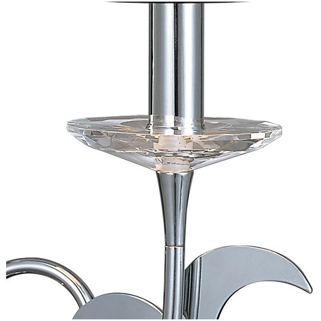 Inspired Mantra Acanto Table Lamp 1 Light E14, Polished Chrome With Black Shade