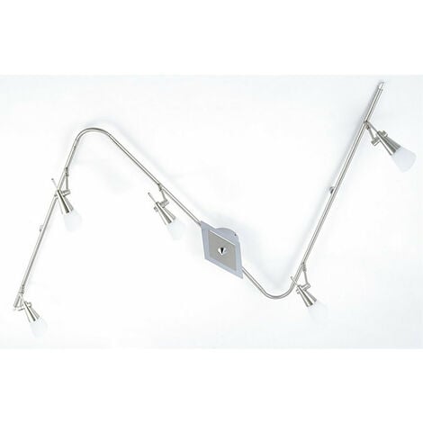 Inspired Clearance - Diama Flexi Linear G9 5 Light G9 Nickel/Polished Chrome