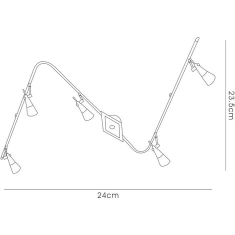 Inspired Clearance - Diama Flexi Linear G9 5 Light G9 Nickel/Polished Chrome